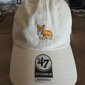 47 Brand Cream Cap with Corgi Embroidery